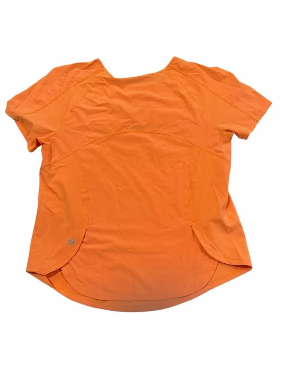 LULULEMON Lightweight Stretch Run Short Sleeve Shirt Orange Soda Medium